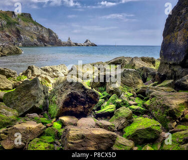 De - Devon: Ansteys Cove zwischen Babbacombe und Torquay (HDR-Bild) Stockfoto