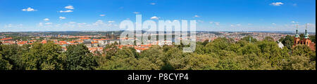 Prag panorama Blick vom Petrin-turm, Tschechische Republik Stockfoto