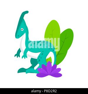 Lustige cartoon Dinosaurier Sammlung. Stock Vektor