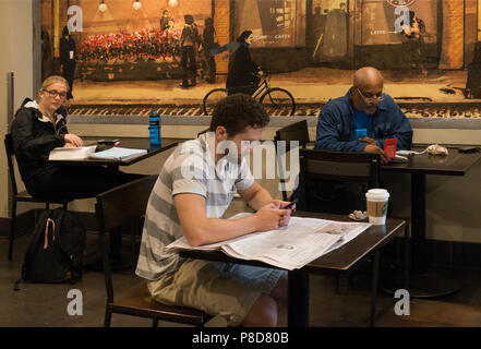 Starbuck Coffee Shop in New Haven CT Stockfoto