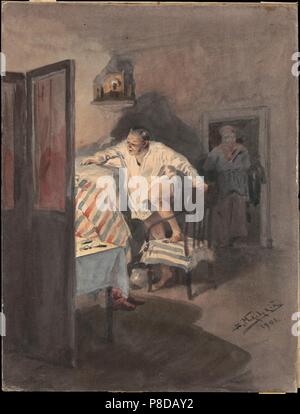Chichikov Im Haus Der Korobochka Abbildung Fur Den Roman Toten