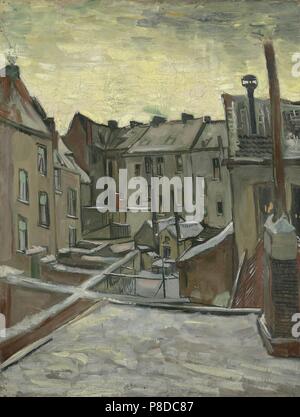 Häuser gesehen von der Rückseite, Antwerpen. Museum: Van Gogh Museum, Amsterdam. Stockfoto