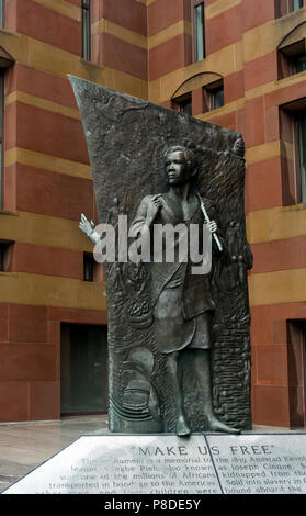 Amistad Skulptur in der Innenstadt von New Haven CT Stockfoto