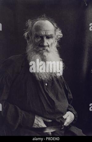 Porträt des Autors zählen Lew Nikolajewitsch Tolstoi (1828-1910). Museum: State Museum von Leo Tolstoi, Moskau. Stockfoto