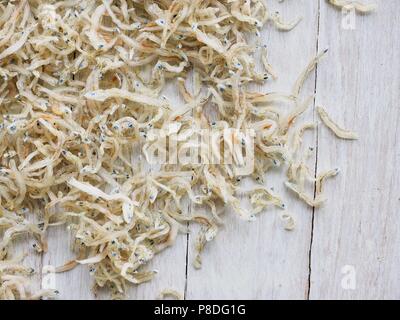 Asiatische Lebensmittel getrocknete Sardellen Stockfoto