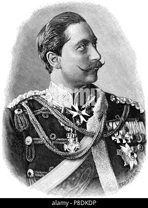 Porträt des deutschen Kaisers Wilhelm II. (1859-1941), König von Preußen. Museum: private Sammlung. Stockfoto