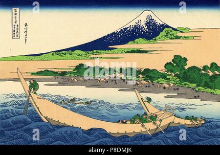 Ufer des 2 Bay, ejiri an Tokaido (ab 36 Views eine Reihe "der Berg Fuji"). Museum: Staat A Puschkin-Museum für bildende Künste, Moskau. Stockfoto