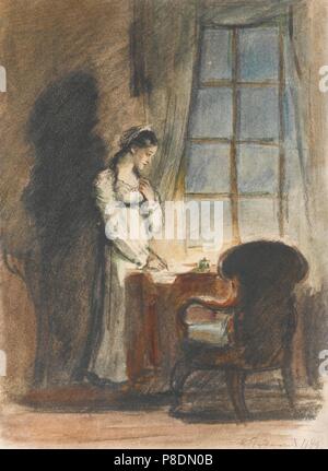 Tatjana. Abbildung für den Roman in Versen Eugen Onegin von A.Puschkin. Museum: private Sammlung. Stockfoto