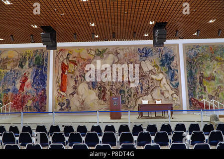 Chagall Wandteppich im israelischen Parlament Stockfoto