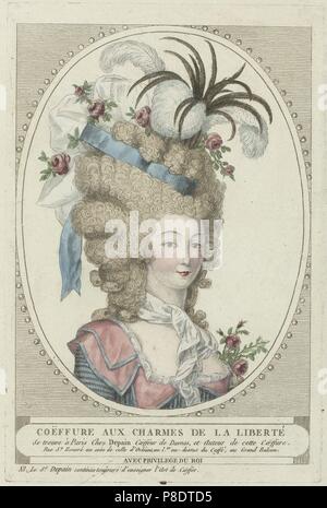 Coiffure Aux Charmes de la Liberté. Museum: private Sammlung. Stockfoto