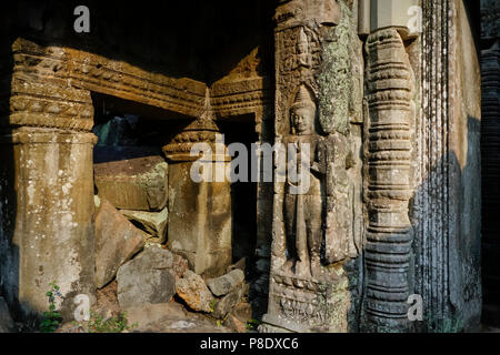 Preah Khan Tempel in der Tempelanlage Angkor Wat, Siem Reap, Kambodscha. Stockfoto