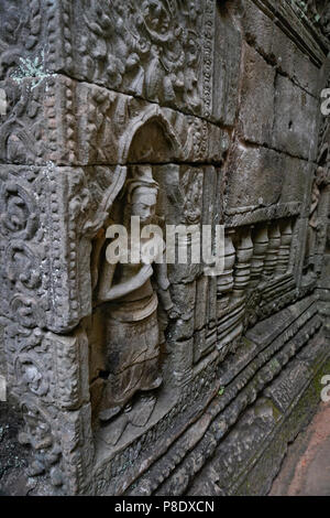 Preah Khan Tempel in der Tempelanlage Angkor Wat, Siem Reap, Kambodscha. Stockfoto