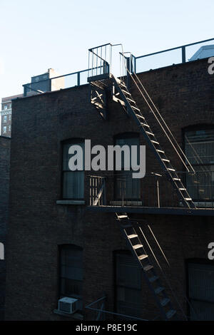 Gebäude in Upper Manhattan, New York, USA Stockfoto