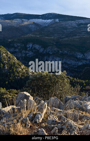 Berglandschaft in der Nähe von La Pobla de Segur, Andorra, Spanien Stockfoto