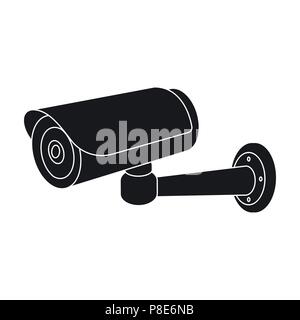 3d, Alarm, Kunst, schwarz, Cam, Kamera, Konzept, Kontrolle, dekorative, Verteidigung, Design, digitale, Elektronik, Elemente, Emblem, Ausrüstung, Guard, Icon, Illustration, isoliert, Logo, Parkplatz, Eigentum, Schutz, Aufnahme, Schutz, Sicherheit, Spionage, Überwachung, Symbol, System, Technologie, Vektor-, Video-, Web-, Vektor, Vektoren, Stock Vektor