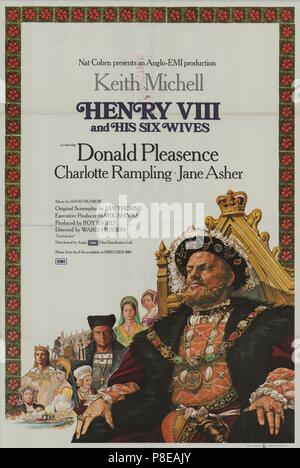 Heinrich VIII. und seine 6 Frauen (1972) Werbung Informationen Film Poster Poster Datum: 1972 Stockfoto