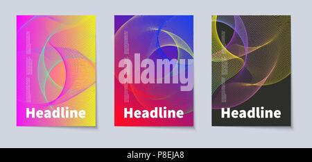 Set geometrische Poster Stock Vektor