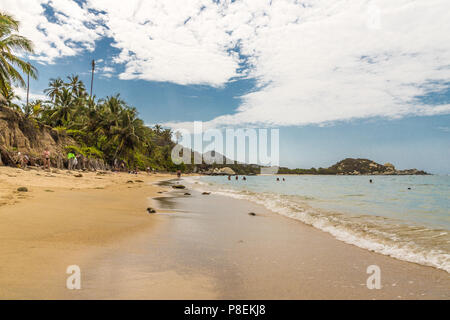 Ein Blick in den Tayrona Nationalpark in Kolumbien Stockfoto