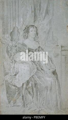 Portrait von Katharina von Braganza (1638-1705), Königin von England. Museum: Staatliche Eremitage, St. Petersburg. Stockfoto