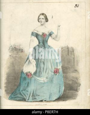 Portrait der Sopranistin Jenny Lind (1820-1887). Museum: private Sammlung. Stockfoto