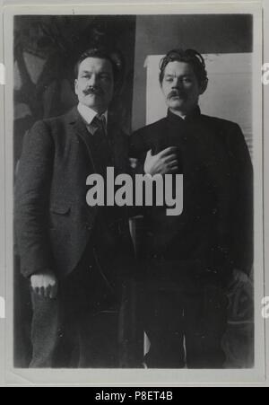 Akseli Gallen-Kallela und Maxim Gorki in Helsinki. Museum: Gallen-Kallela Museum. Stockfoto