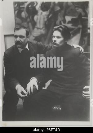 Akseli Gallen-Kallela und Maxim Gorki in Helsinki. Museum: Gallen-Kallela Museum. Stockfoto