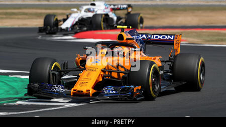 McLaren Stoffel Vandoorne während des Grand Prix von Großbritannien 2018 in Silverstone Circuit, Towcester Stockfoto