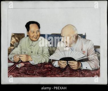 Nikita Chruschtschow und Mao Zedong. Museum: private Sammlung. Stockfoto