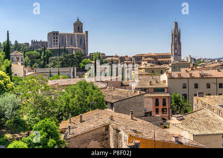 Die Kathedrale von Girona in Gerona Spanien Stockfoto