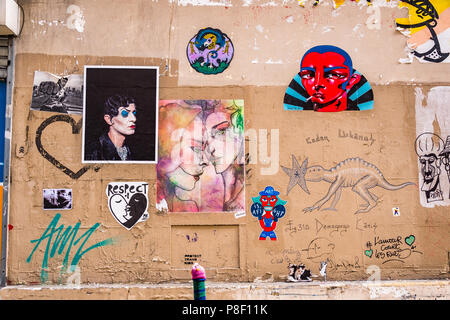 Street Art in Montmartre, Paris, Frankreich Stockfoto