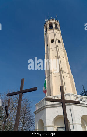 Comer see, ITALIEN/EUROPA - 21 Februar: Volta Leuchtturm am Comer See in Italien am 21. Februar 2008 Stockfoto