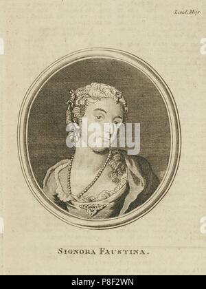 Bordoni Faustina Hasse, geboren (1697-1781). Museum: private Sammlung. Stockfoto