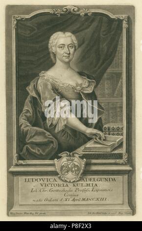 Luise Adelgunde Gottsched, geboren Kulmus (1713-1762). Museum: private Sammlung. Stockfoto