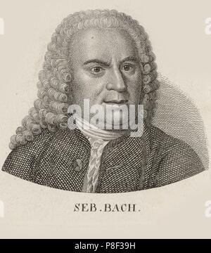 Johann Sebastian Bach. Museum: private Sammlung. Stockfoto