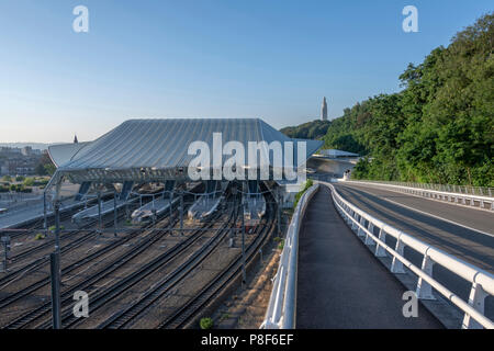 Bahnhof Guillemins Liege in Belgien, Architekt Santiago Calatrava. Stockfoto