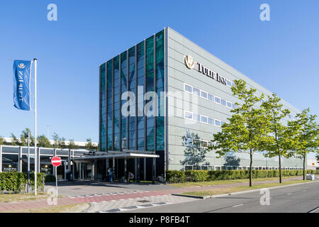 Ulip Inn Amsterdam Flughafen. Tulip Inn ist ein 3 Sterne Hotel der Marke der französischen Groupe du Louvre. Stockfoto