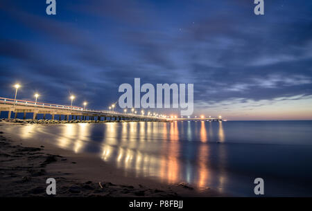 Ostsee Sonne eingestellt. Litauen, Palanga Stockfoto