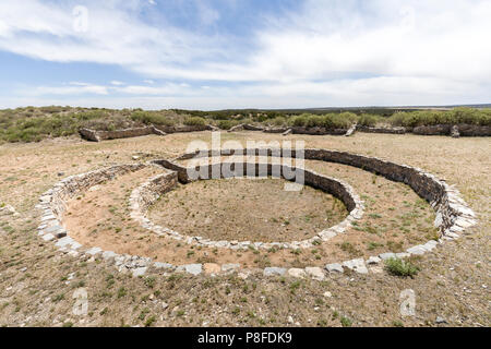 Gran Quivira, Reste einer Tompiro Indian Pueblo Village, New Mexico, USA Stockfoto