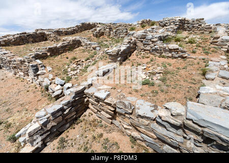 Gran Quivira, Reste einer Tompiro Indian Pueblo Village, New Mexico, USA Stockfoto