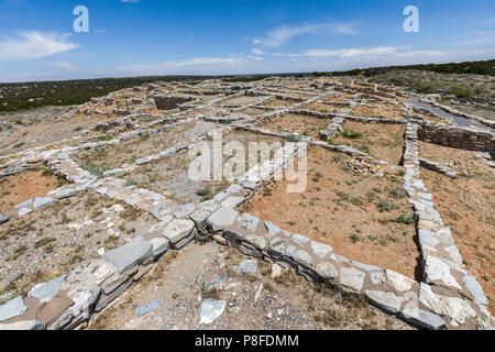 Gran Quivira, Reste einer Tompiro Indian Pueblo Village, New Mexico, USA Stockfoto