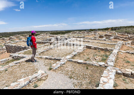 Gran Quivira, Reste einer Tompiro Indian Pueblo Village, New Mexico, USA Stockfoto