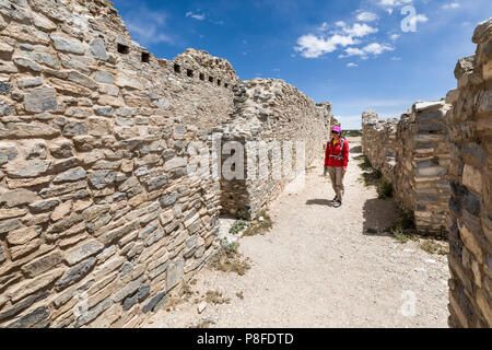 Gran Quivira, Reste einer Tompiro Indian Pueblo Village, New Mexico, USA Stockfoto