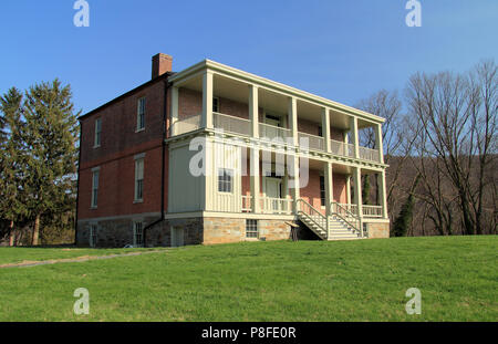 Die lockwood Haus, 1848 erbaut, diente zahlreichen Zwecken während des Amerikanischen Bürgerkrieges und wurde später eine Schule für ehemalige Sklaven in Harpers Ferry Stockfoto