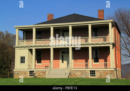 Die lockwood Haus, 1848 erbaut, diente zahlreichen Zwecken während des Amerikanischen Bürgerkrieges und wurde später eine Schule für ehemalige Sklaven in Harpers Ferry Stockfoto