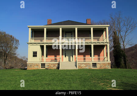 Die lockwood Haus, 1848 erbaut, diente zahlreichen Zwecken während des Amerikanischen Bürgerkrieges und wurde später eine Schule für ehemalige Sklaven in Harpers Ferry Stockfoto