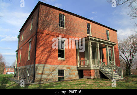 Die lockwood Haus, 1848 erbaut, diente zahlreichen Zwecken während des Amerikanischen Bürgerkrieges und wurde später eine Schule für ehemalige Sklaven in Harpers Ferry Stockfoto