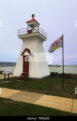 Das Digby Pier Leuchtturm im Hafen von Digby, Nova Scotia Stockfoto