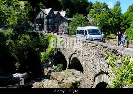 Pont-Y-Paar Brücke über Afon Llugwy River, Betws-y-Coed, North Wales UK Stockfoto