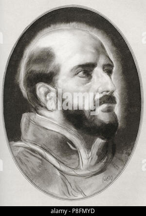 Der heilige Ignatius von Loyola, 1491 - 1556. Spanisch Baskisch Priester und Theologe, der die religiösen Orden gegründet namens der Gesellschaft Jesu. Abbildung von Gordon Ross, US-amerikanischer Künstler und Illustrator (1873-1946), von lebenden Biographien von religiösen Führern. Stockfoto