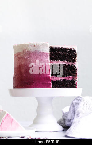 Rosa ombre Layer Cake Stockfoto